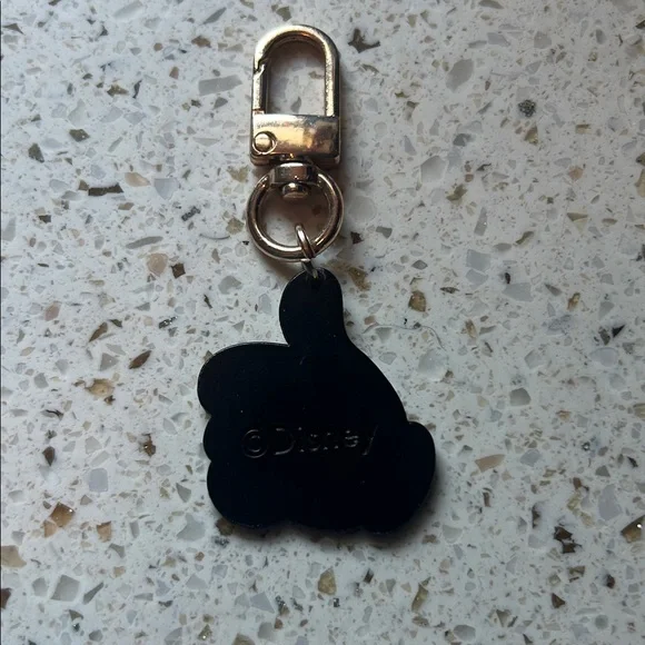 Disney Mickey Mouse- White Hand Charm Keychain with gold accents - Picture 2 of 2